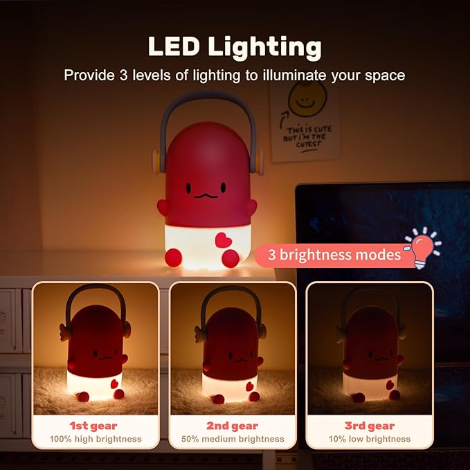 Night Light for Kids, Rechargeable LED Night Lamp for Children‘s Bedroom - Image 2