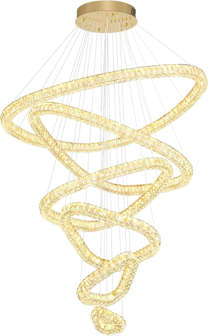 Flashing God Modern 6 Ring Crystal Chandeliers - Image 7