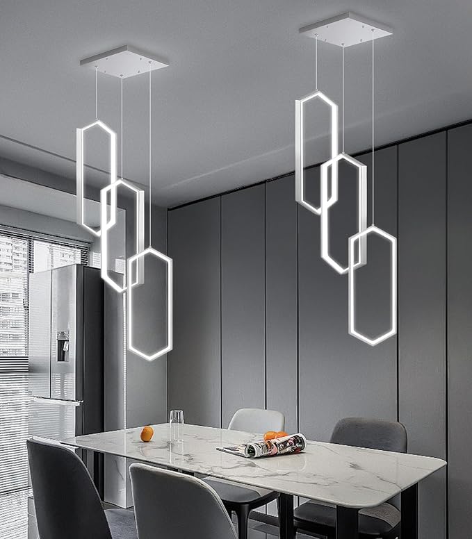 3-Rings Dimmable Pendant Lighting Adjust LED Mini Chandelier Ceiling Light - Image 7