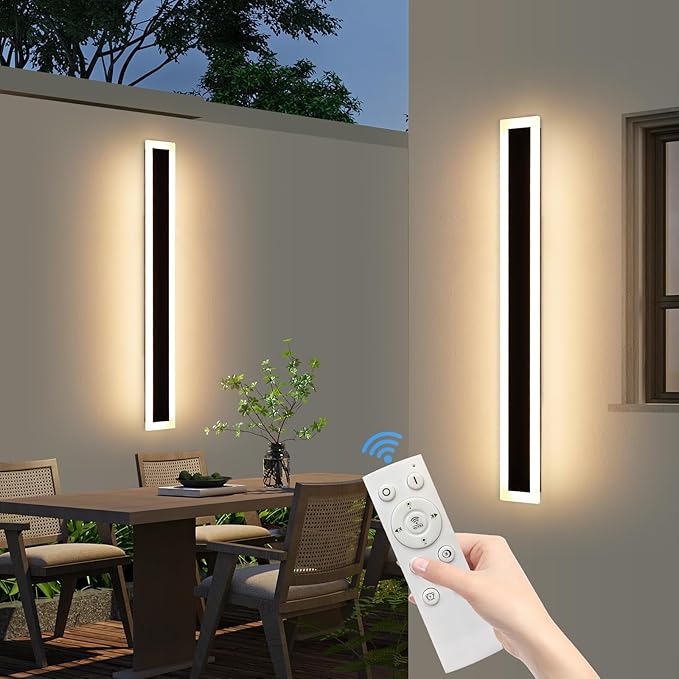 Upgrade Widened 2 Pack Modern Outdoor Wall Sconce, 47.2inch Dimmable Exterior - Image 7