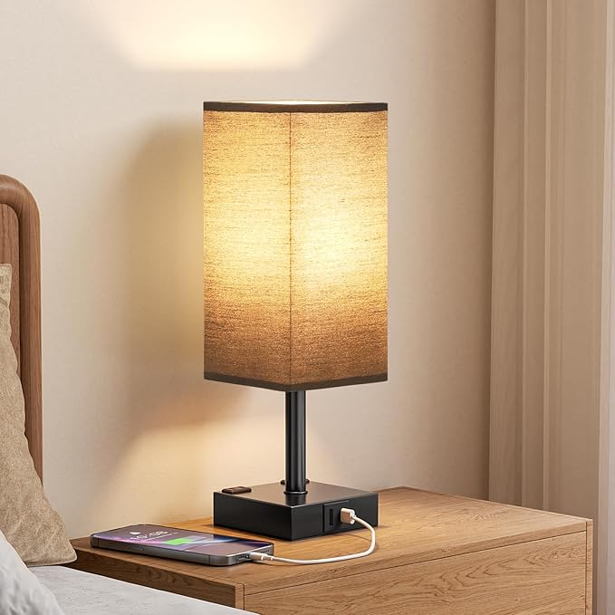 Touch Bedside Table Lamp for Nightstand by Aooshine