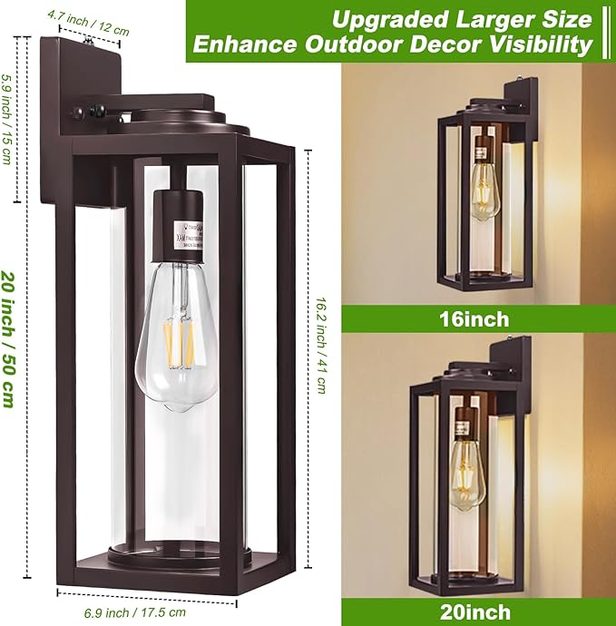 20inch Dusk to Dawn Outdoor Wall Light Fixtures - Image 3