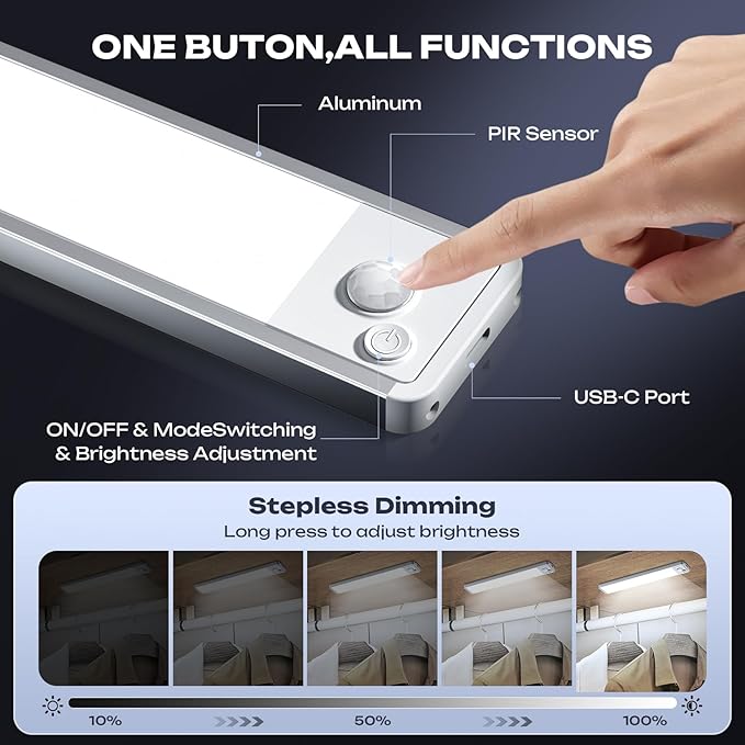 Under Cabinet Lighting Wireless 2200maAh Rechargeable LED Motion Sensor - Image 4
