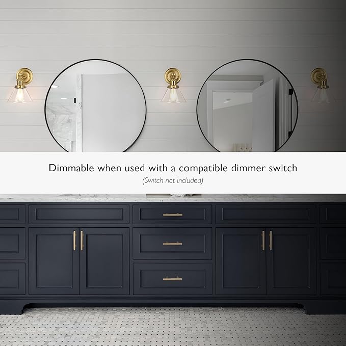 Design House Augustin Wall Sconce, Seeded Glass Warm Glow, Up/Down Glow - Image 5