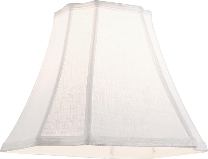 GOSO 13.2 Inch Off White Square Cut Corner Lamp Shade - Image 6