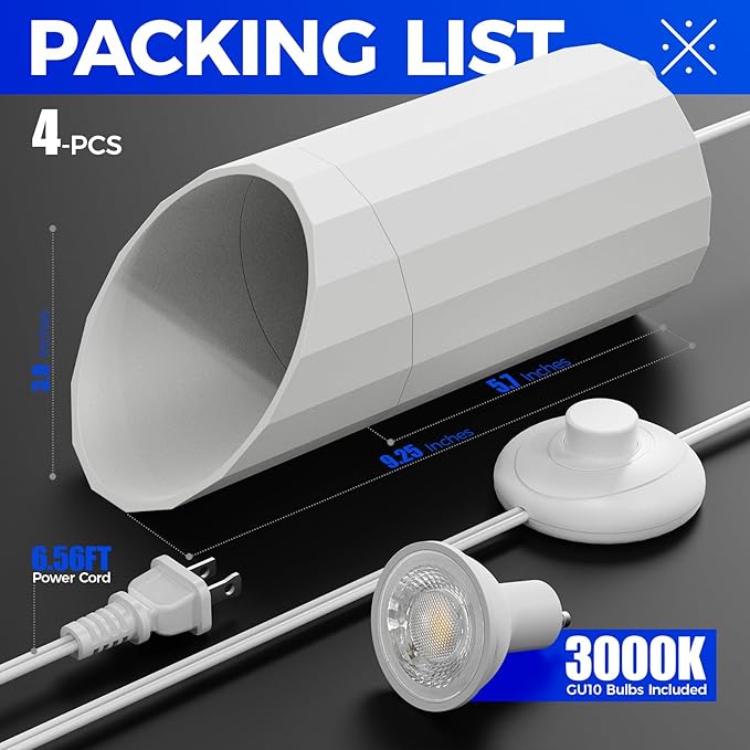 Barrina Up Lights Indoor Spotlight, 3000K GU10 Bulb, 2 in 1 Detachable Uplight - Image 9