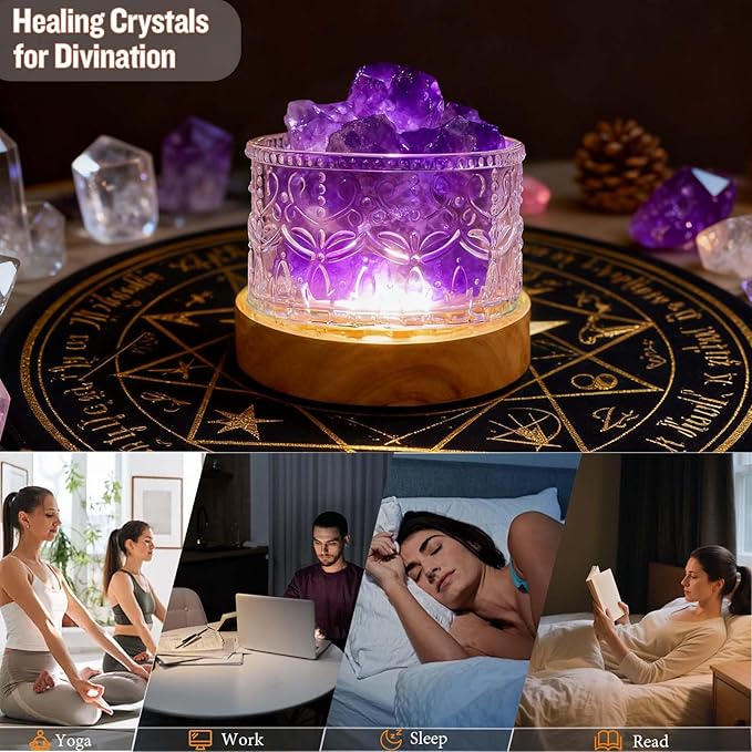 Runyangshi Amethyst Crystal Lamp Night Light - Image 9