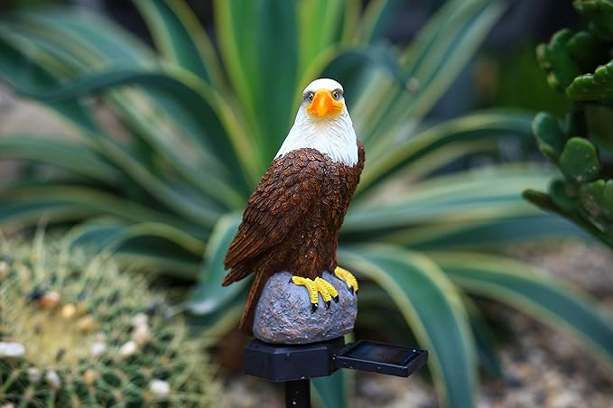 Eagle Figurine Garden Solar Stake Light Eagle Solar Lights Outdoor Decorative - Image 6