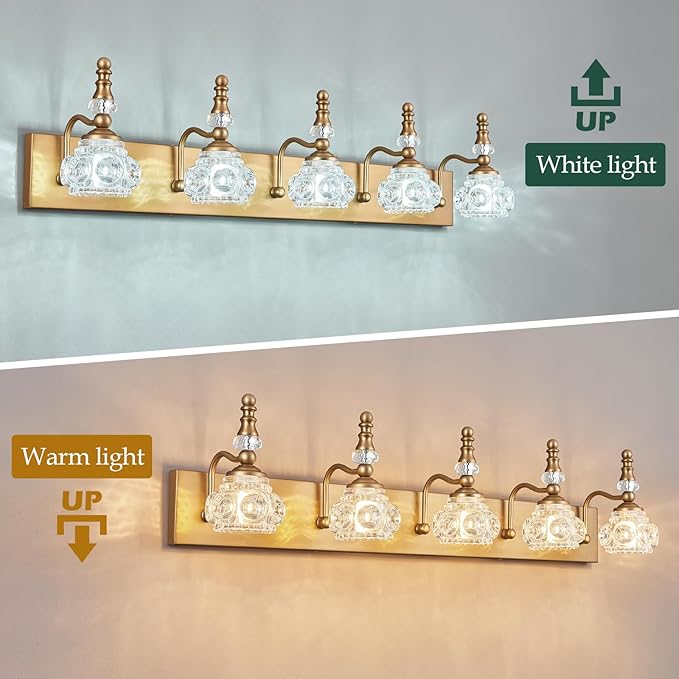 Modern Glass Crystal Vanity Light - Image 4