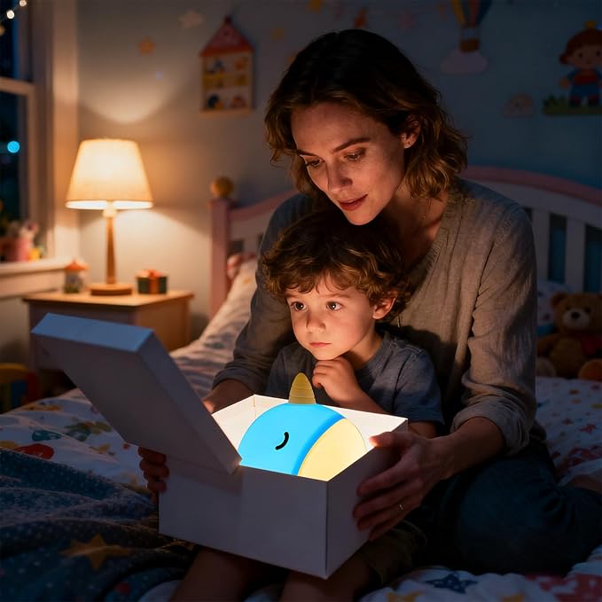 Cute Narwhal Night Light, Tap Control - Image 9