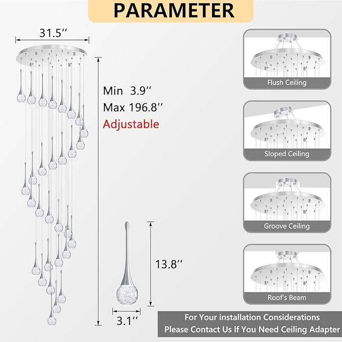 30 Light Modern Glam Crystal Chandelier - Image 3