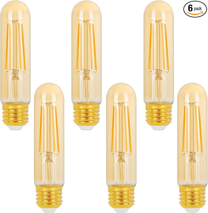 E26 T10 LED Light Bulbs, 5 Inch Vintage Tubular Thin Edison Bulbs, 2200K by Decoaui