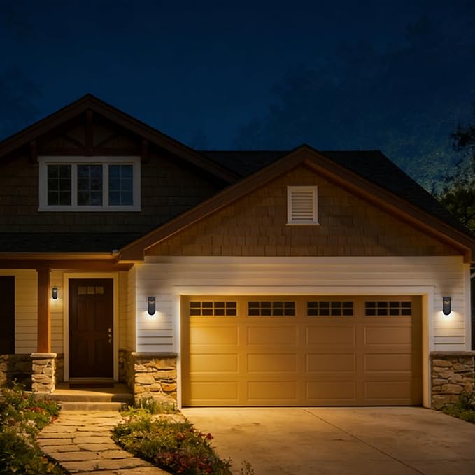 Alighting Modern Outdoor Wall Light 1 Pack, Dual LED Downward Wall Sconce 10W - Image 3