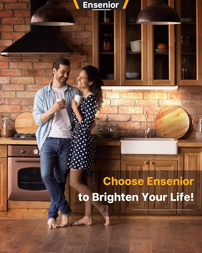 Ensenior 12 Inch LED Under Cabinet Lighting Hardwired or Plug-in Installation - Image 9
