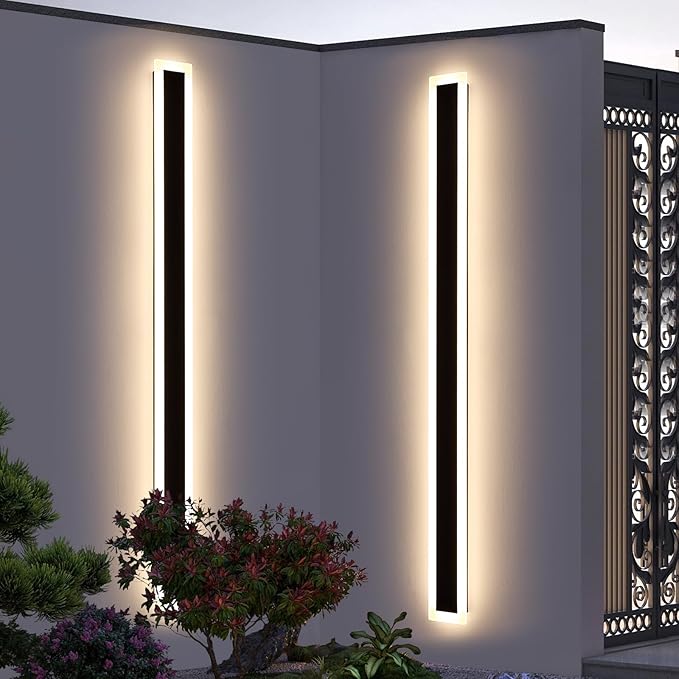 Upgrade Widened 2 Pack Modern Outdoor Wall Light, 71inch Minimalist LED Wall - Image 9