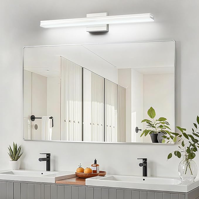 SineRise 32-Inch LED Modern Bathroom Vanity Light Bar, Chrome Modern Acrylic - Image 5