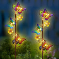 Solar Garden Lights Butterfly Garden Decor Outdoor Waterproof Metal Butterfly by Newinhome