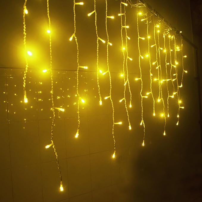 LED Icicle Christmas Lights, 13FT 96 LEDs Fairy String Lights Extendable - Image 3