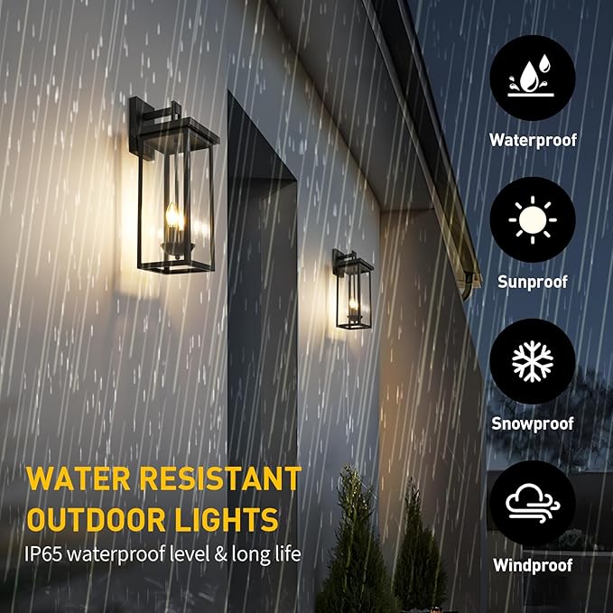 tewei 22 Inch Large Outdoor Wall Lights, Dusk to Dawn Outdoor Lighting Fixtures - Image 4
