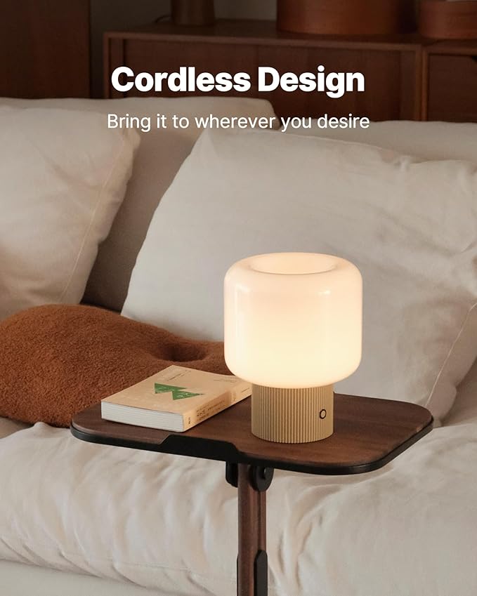 Halo Mushroom Lamp, 5W Cute Cordless Rechargeable Table Lamp - Image 5