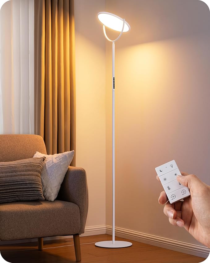 EDISHINE 76" Tall Floor Lamp, 28W 2500LM Bright LED Lights by EDISHINE