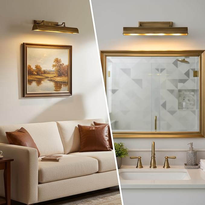 24in Modern Brass Picture Lights - Image 5