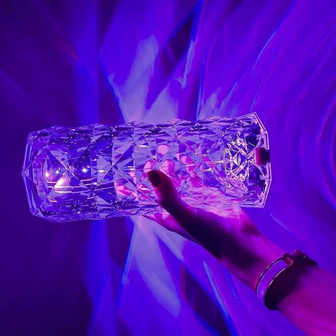 Portable Crystal Table Lamp, 16 Color Touch Control Rechargeable Lamp, Crystal - Image 9