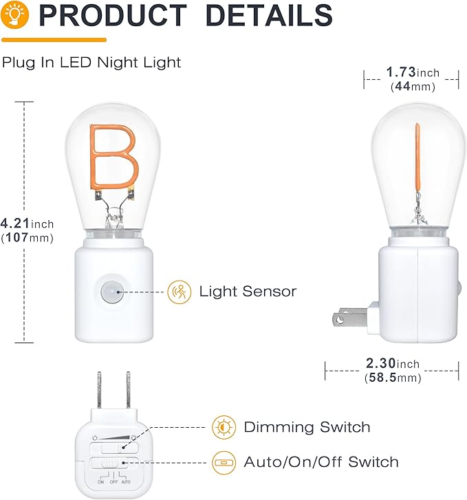 LED Night Lights Plug into Wall, Dimmable Night Light - Image 8