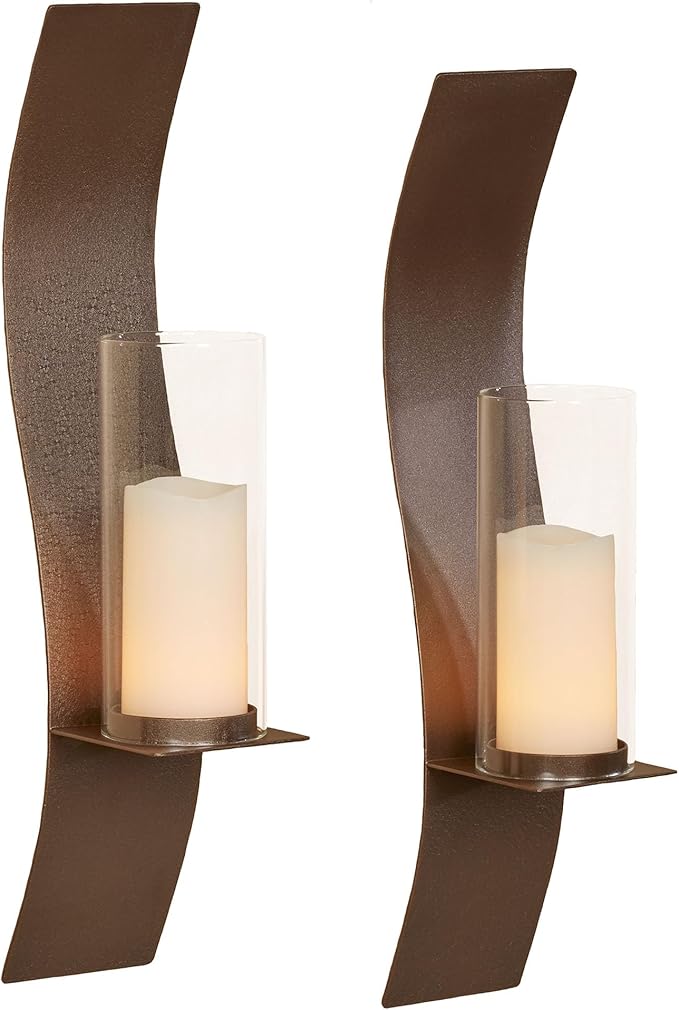 Sinuous Wall Sconce Pair Rich Bronze by TouchofClass