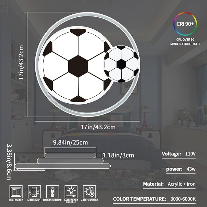 Modern Ceiling Light LED Kids Room Ceiling Lamp - Image 4
