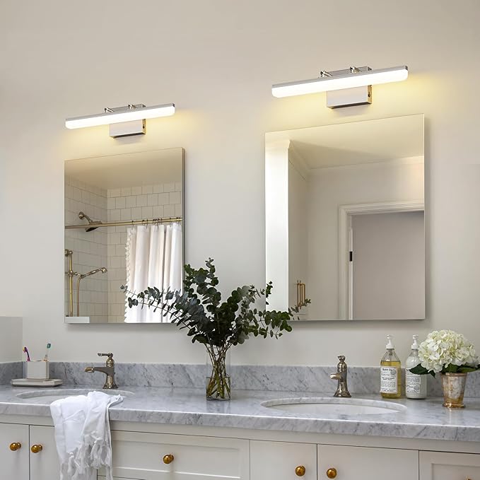 Brushed Nickel Vanity Light, 15.7” Dimmable LED Bathroom Light Bar - Image 7