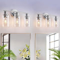 DLLT 3-Light Bathroom Light Fixtures: Chrome Modern Vanity Lights by DINGLILIGHTING