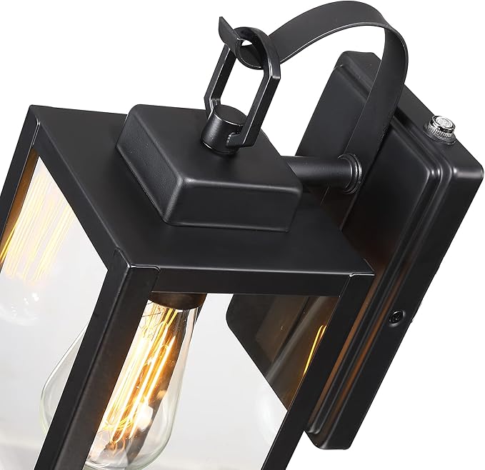 Pia Ricco Outdoor Wall Lights, Dusk to Dawn Matte Black Exterior Light Fixture - Image 8