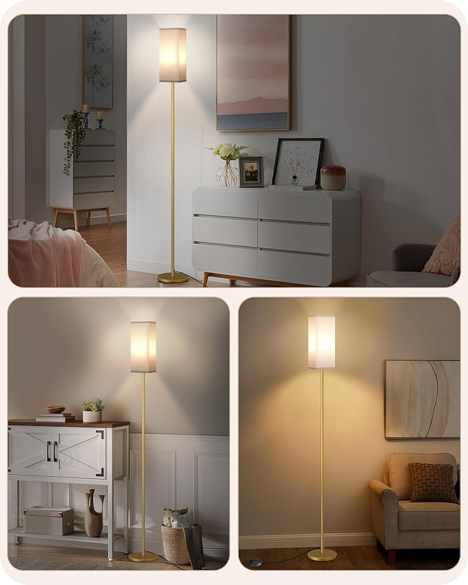 Floor Lamp, Pole with Foot Switch, Modern Standing Lamp Lampshade, Minimalist - Image 6