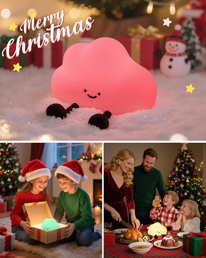 YISUN Cloud Night Light, Colorful Silicone Night Lights - Image 5