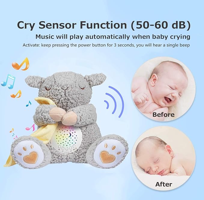 BEREST Rechargeable Baby Sleep Soother, Mom's Heartbeat Babies Cry Sensor - Image 3