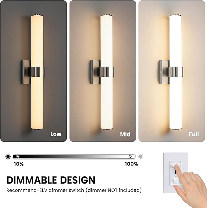 Brushed Nickel Vanity Lights for Bathroom - Image 6