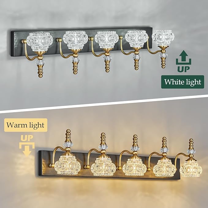 Modern Glass Crystal Vanity Light - Image 4