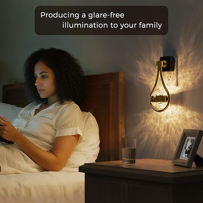 L LOHAS LED Night Lights Plug Into Wall: 2 Pack Star Projector Nightlight - Image 7