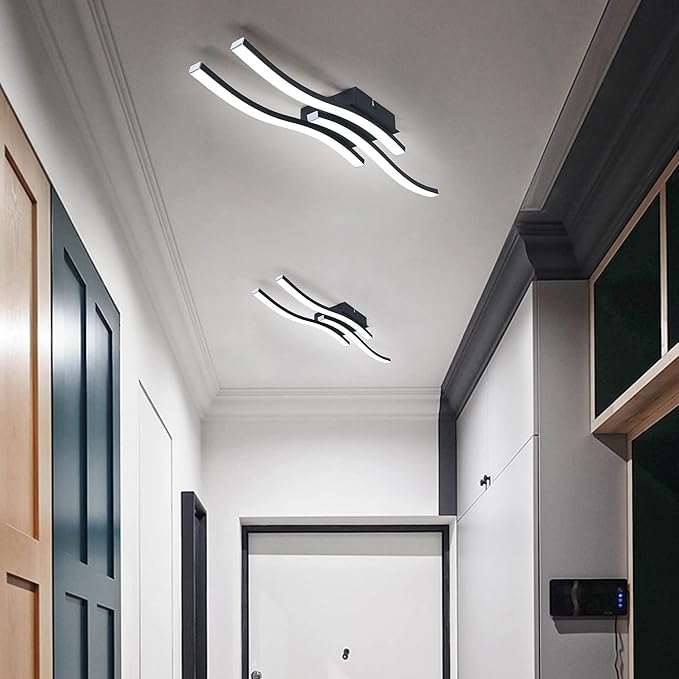 EDISLIVE Modern Dimmable LED Ceiling Light Curved 3 Light 22.5 in Minimalist - Image 3
