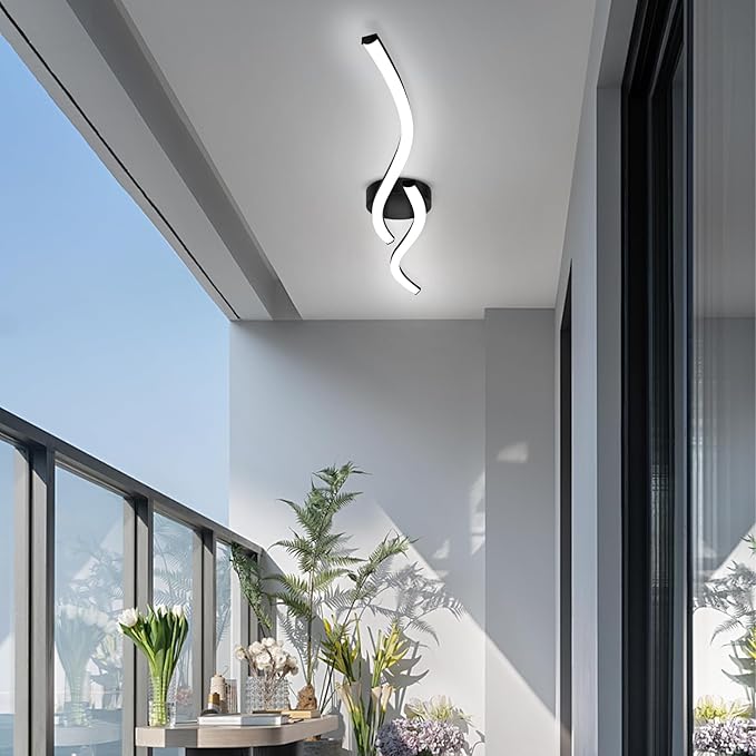 39.37Inch Linear Ceiling Light 6000K Black Modern Ceiling Light Fixture 28W - Image 7