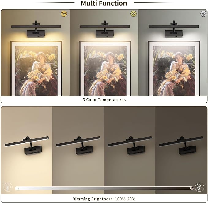 Wireless Picture Lights for Wall Battery Operated Art Lighting for Paintings - Image 2