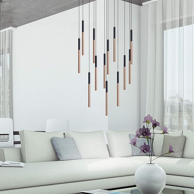 ALTAIR 9 Mini Pendant Lighting Black-Copper - Image 8