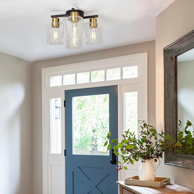 4-Light Semi Flush Mount Ceiling Light, Farmhouse Ceiling Light - Image 5