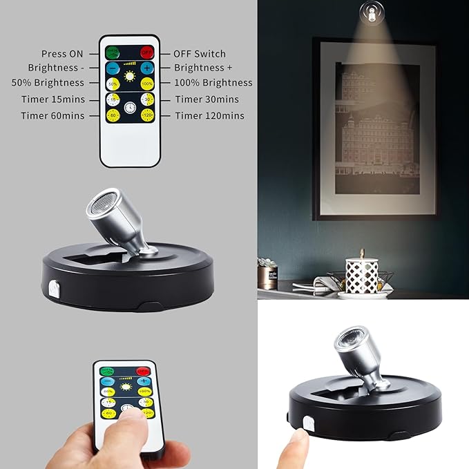 Wireless LED Spotlights 2-Pack Accent Lights - Image 2