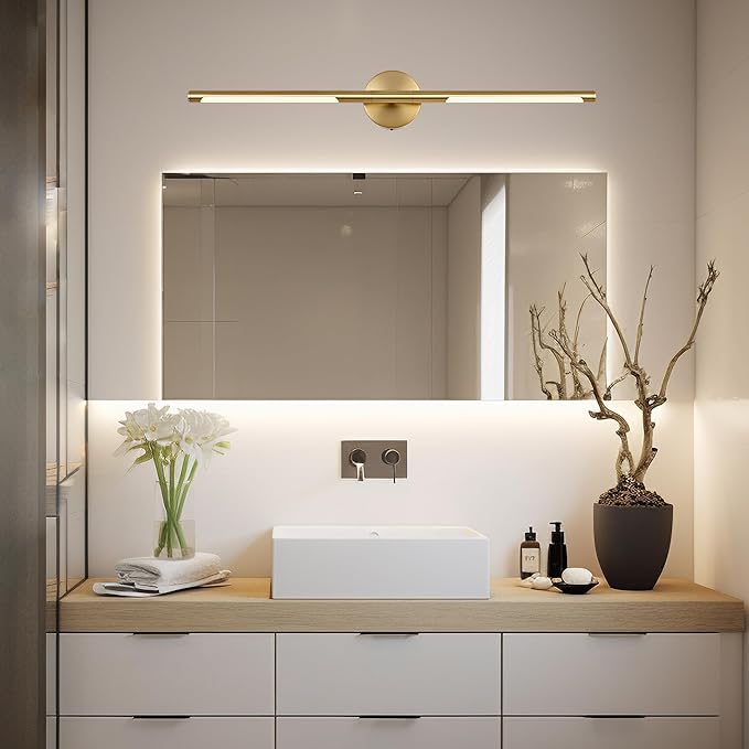 BONLICHT Brushed Brass Vanity Lights 36 Inch Gold Bathroom Light Fixtures 5CCT - Image 2