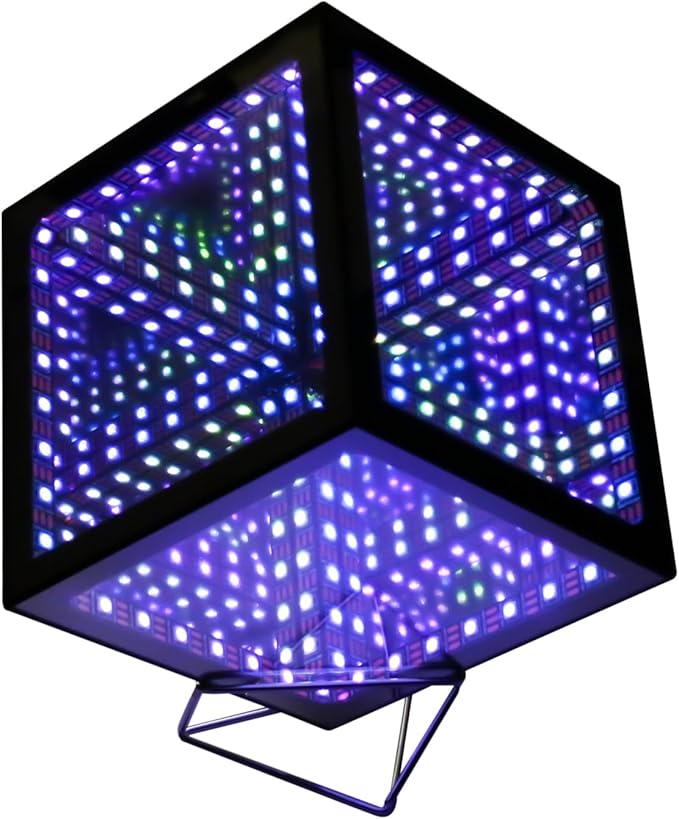 Infinity Hyper Cube LED Table Lamp, Color-Changing Music-Sync APP-Controlled by Heepulor