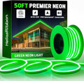 50FT Green LED Neon Rope Lights, AC 110-120V Flexible Neon Strip Outdoor by Unknown