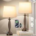 Seealle White Brown Lamps for Bedrooms Set of 2 by SeealleLighting