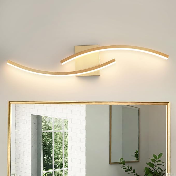 31.5 inch Modern Bathroom Vanity Light Gold Lights Fixtures Dimmable 5CCT Led by HLILCEH-Lighting